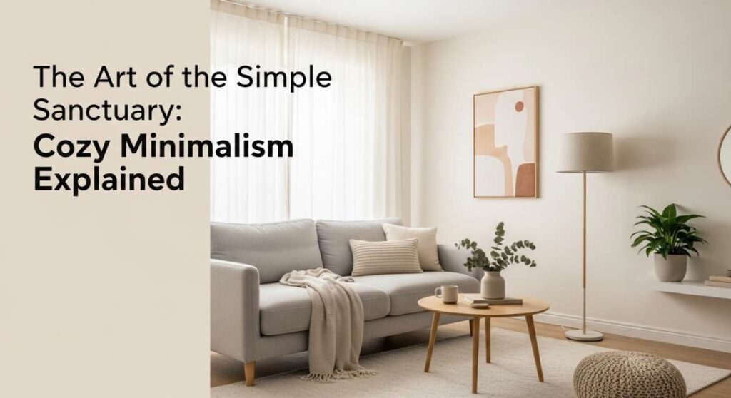 featured: the art of the simple sanctuary: cozy minimalism explained
