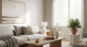 featured: the art of warm minimalism: creating a cozy clutter free sanctuary