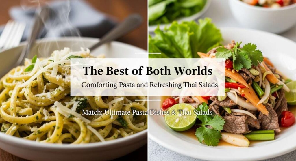 The Best of Both Worlds: Comforting Pasta and Refreshing Thai Salads featured: the best of both worlds: comforting pasta and refreshing thai salads