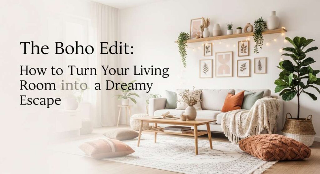 featured: the boho edit: how to turn your living room into a dreamy escape