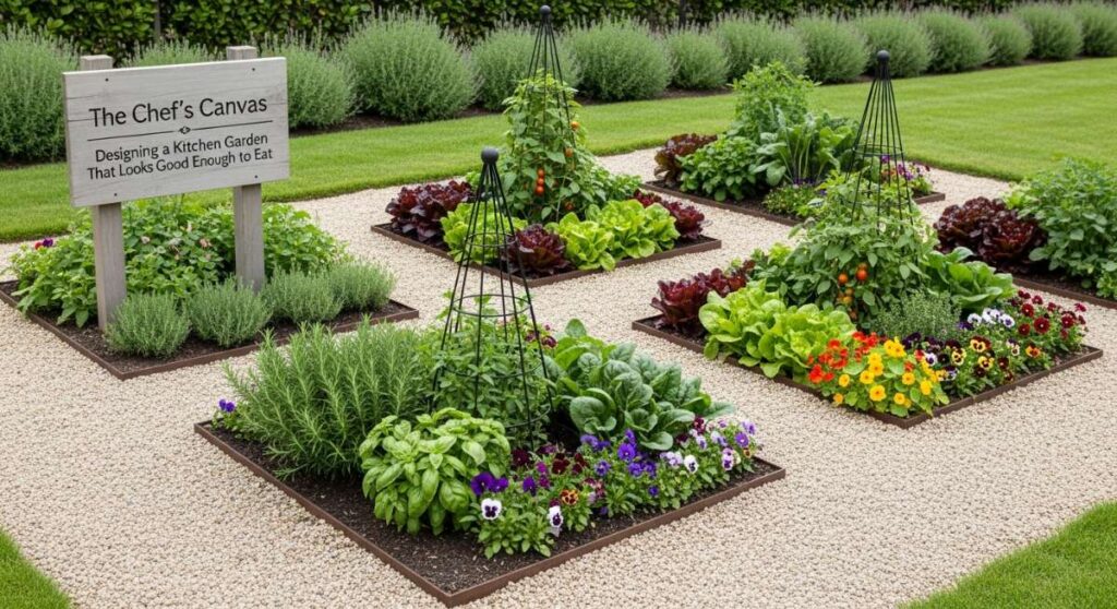 featured: the chef's canvas: designing a kitchen garden that looks good enough to eat