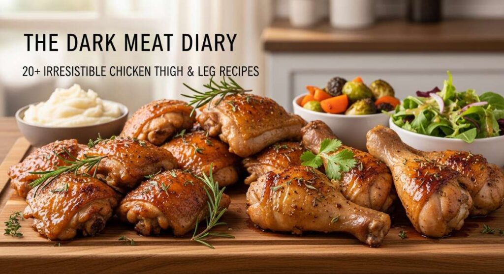 The Dark Meat Diary: 20+ Irresistible Chicken Thigh & Leg Recipes featured: the dark meat diary: 20+ irresistible chicken thigh & leg recipes