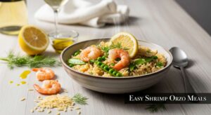 featured: the easiest shrimp orzo recipe for busy weeknights