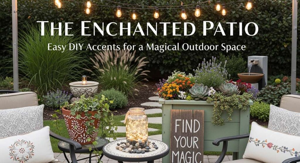 featured: the enchanted patio: easy diy accents for a magical outdoor space