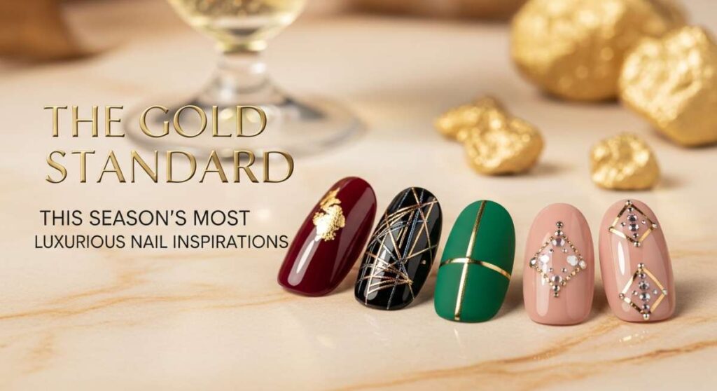 featured: the gold standard: this season's most luxurious nail inspirations