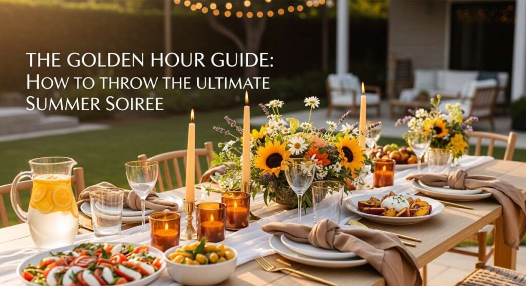 featured: the golden hour guide: how to throw the ultimate summer soiree