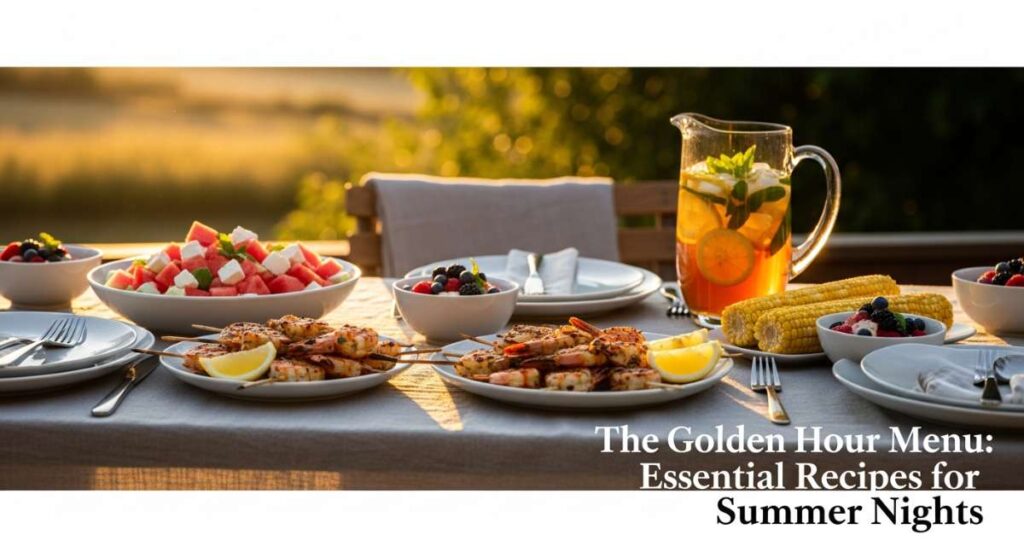 featured: the golden hour menu: essential recipes for summer nights