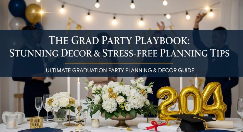 The Grad Party Playbook: Stunning Decor & Stress-Free Planning Tips featured: the grad party playbook: stunning decor & stress free planning tips