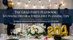featured: the grad party playbook: stunning decor & stress free planning tips