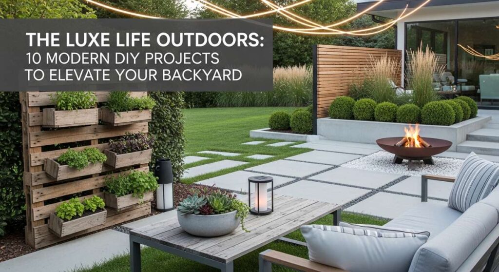 featured: the luxe life outdoors: 10 modern diy projects to elevate your backyard