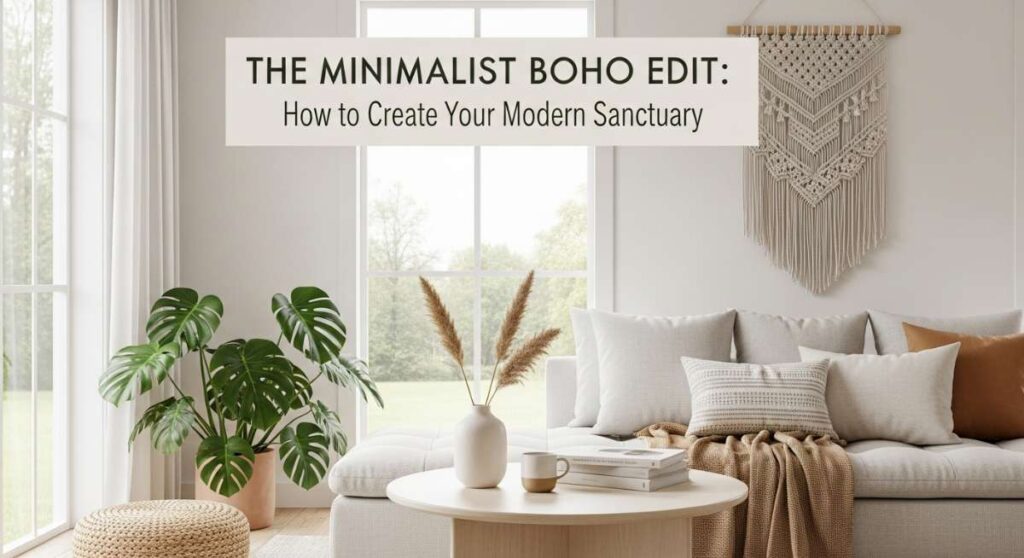 featured: the minimalist boho edit: how to create your modern sanctuary