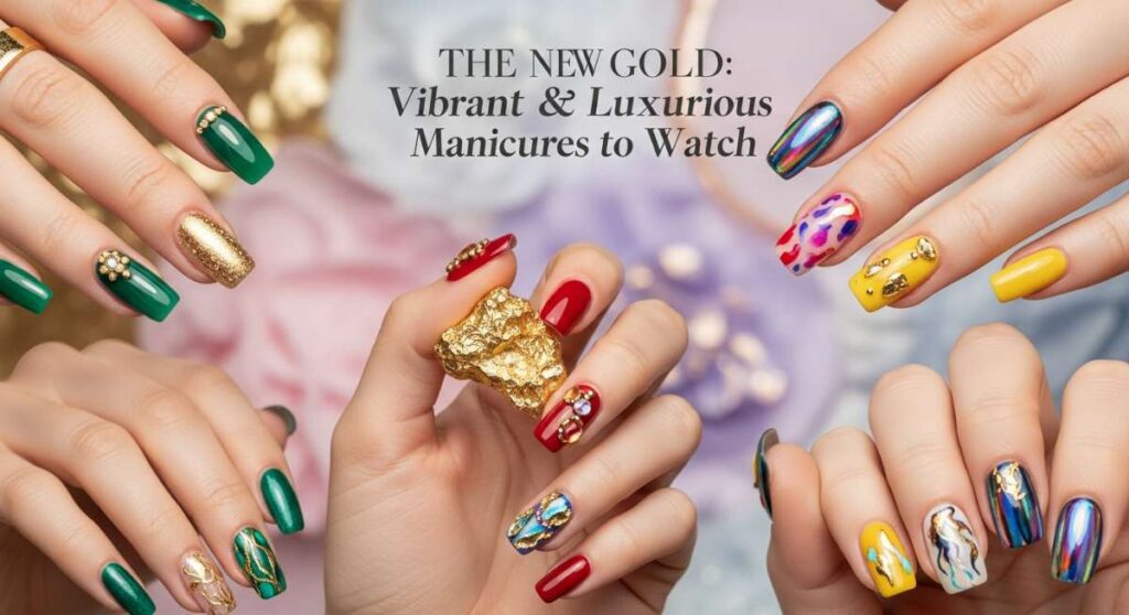 featured: the new gold standard: vibrant & luxurious manicures to watch
