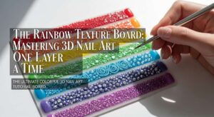 featured: the rainbow texture board: mastering 3d nail art one layer at a time