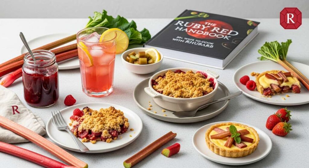 featured: the ruby red handbook: 50+ ways to cook with rhubarb