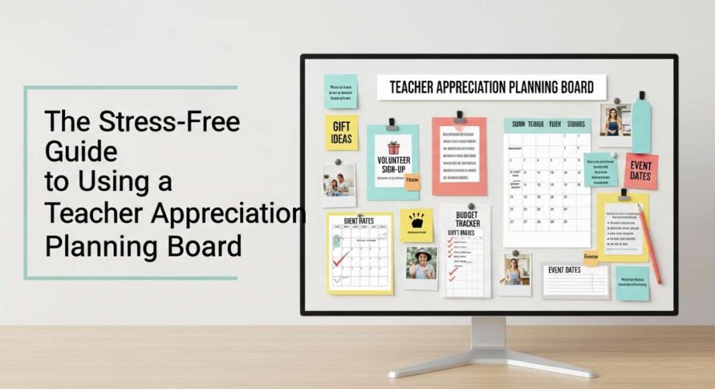 featured: the stress free guide to using a teacher appreciation planning board