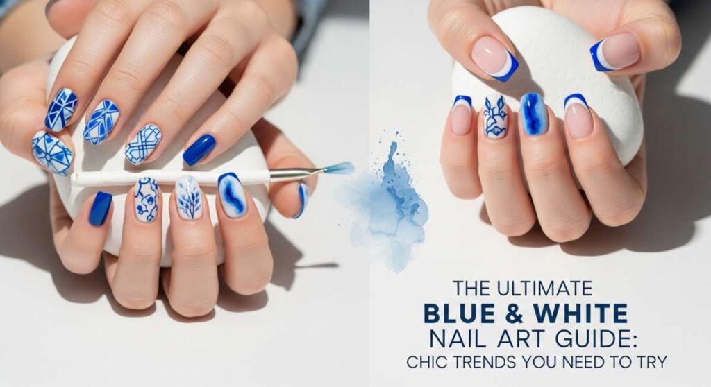 featured: the ultimate blue & white nail art guide: chic trends you need to try