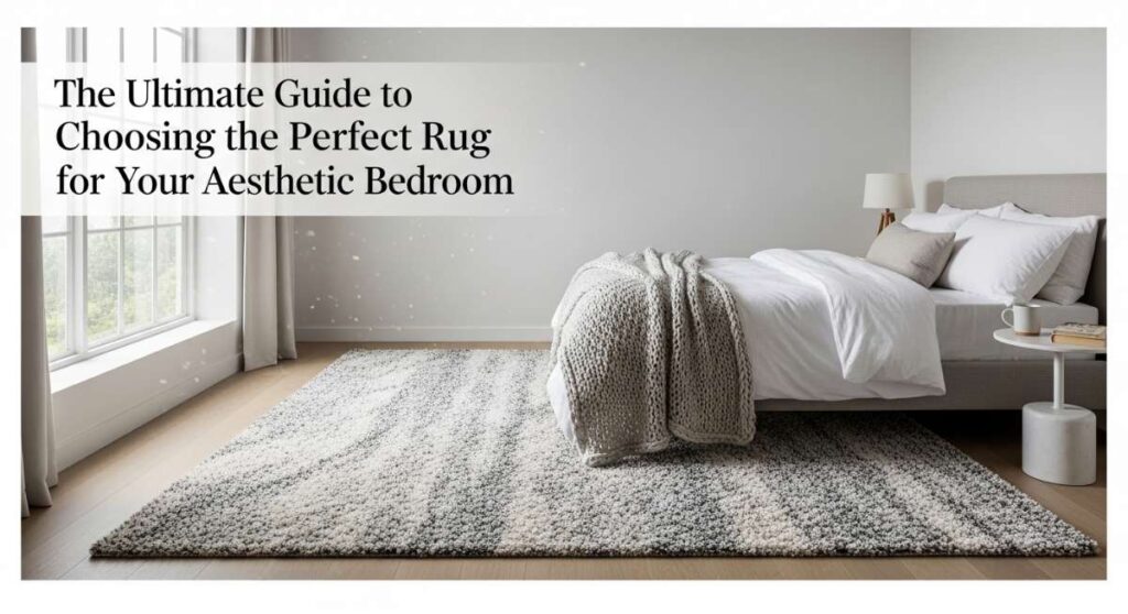 featured: the ultimate guide to choosing the perfect rug for your aesthetic bedroom