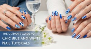 featured: the ultimate guide to modern blue and white nail art