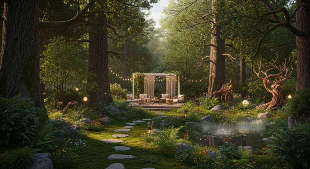 featured: the whimsical woodsman: creating a mystical outdoor retreat