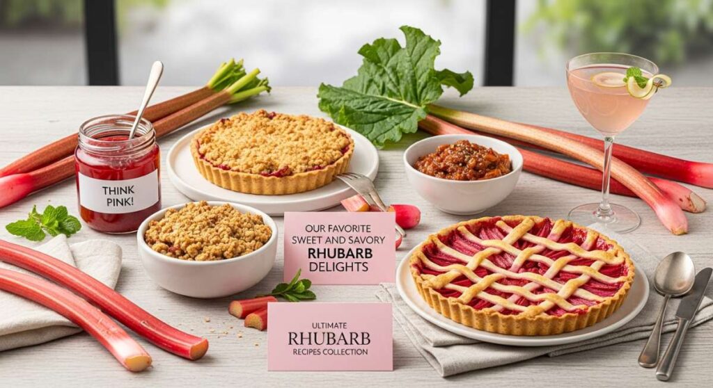 featured: think pink! our favorite sweet and savory rhubarb delights
