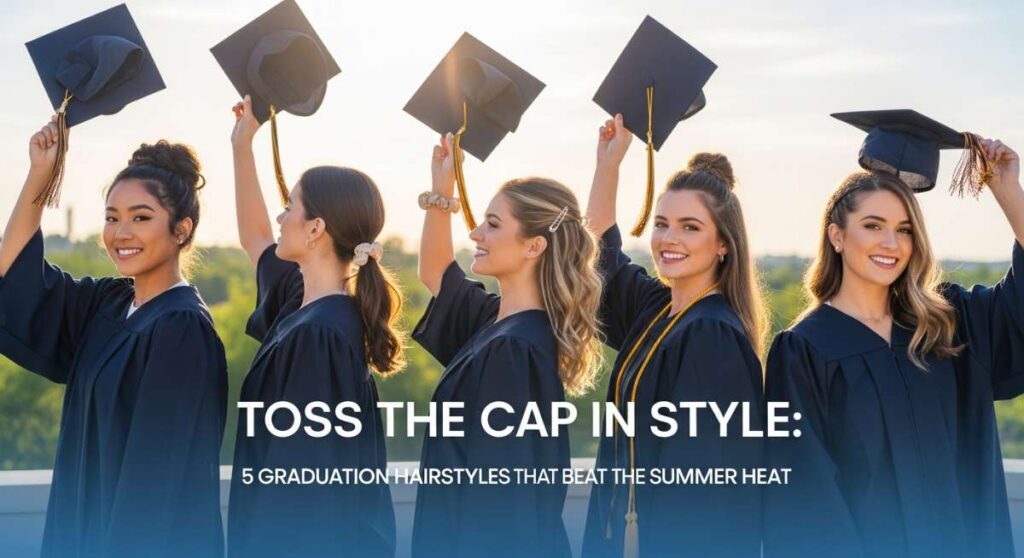 featured: toss the cap in style: 5 graduation hairstyles that beat the summer heat