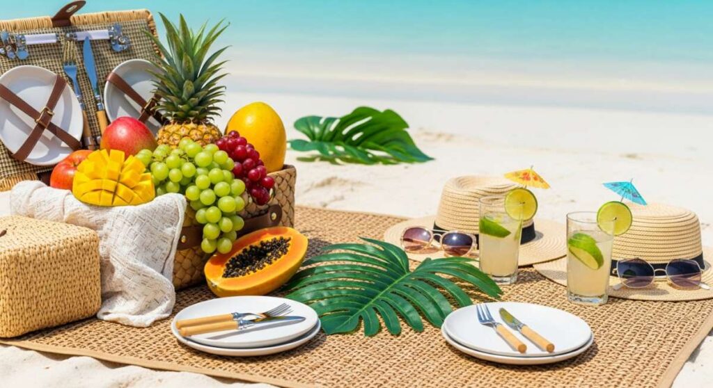 featured: tropical state of mind: essentials for an unforgettable island inspired picnic