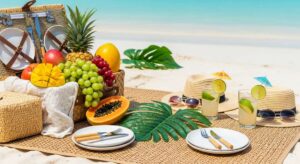 featured: tropical state of mind: essentials for an unforgettable island inspired picnic