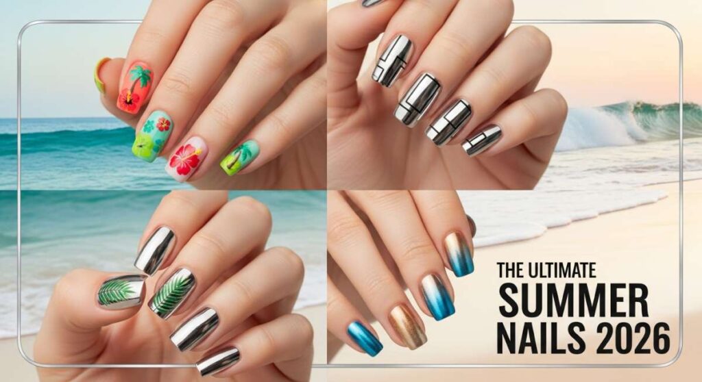 featured: tropical vibes & tech chrome: the hottest summer 2026 nail looks