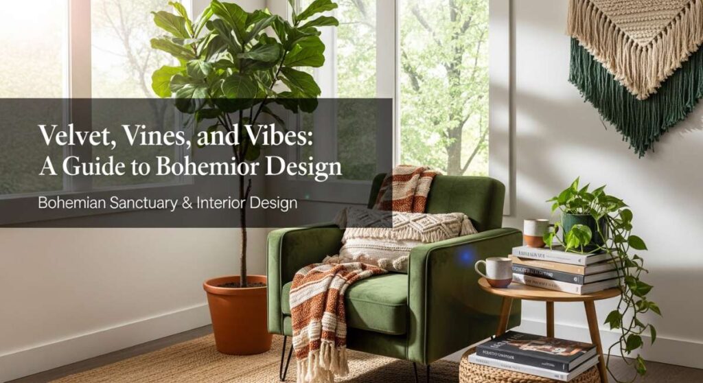 featured: velvet, vines, and vibes: a guide to bohemian interior design