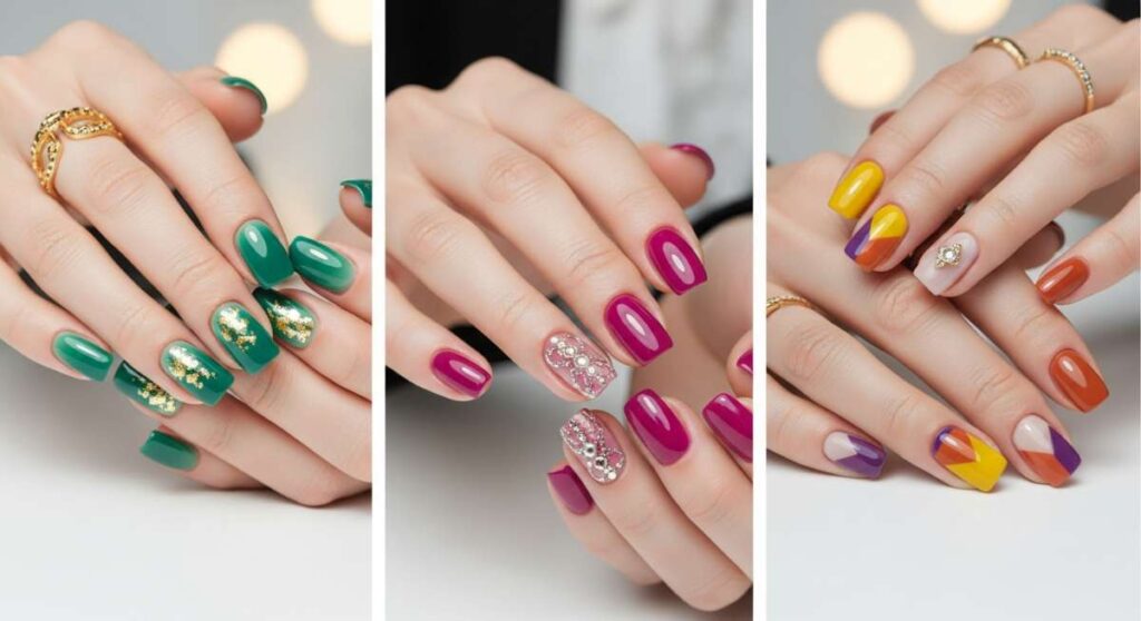featured: vivid opulence: this season's most luxurious colorful manicure trends