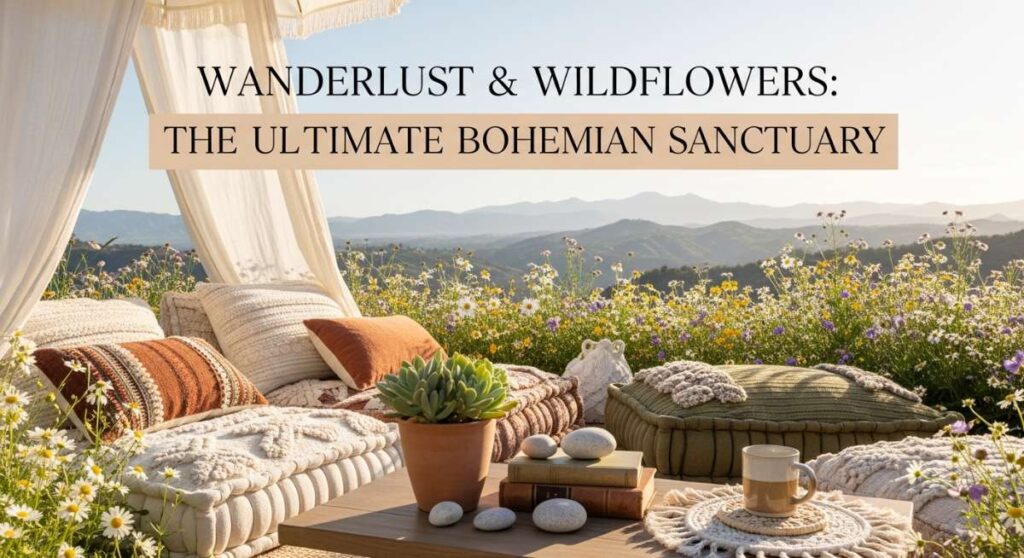 featured: wanderlust & wildflowers: creating your ultimate bohemian sanctuary