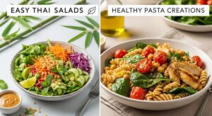 featured: wholesome bowls: easy thai salads and nutritious pasta creations