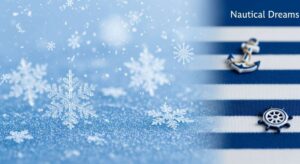 featured: winter wonderland or nautical dreams? blue and white nail inspo you'll love