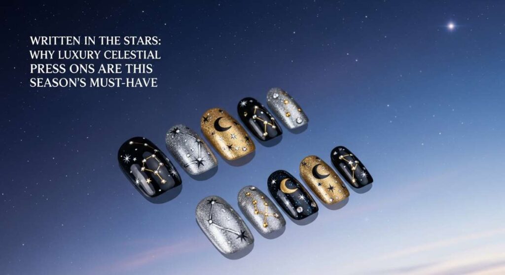 Written in the Stars: Why Luxury Celestial Press Ons Are This Season's Must-Have featured: written in the stars: why luxury celestial press ons are this season's must have