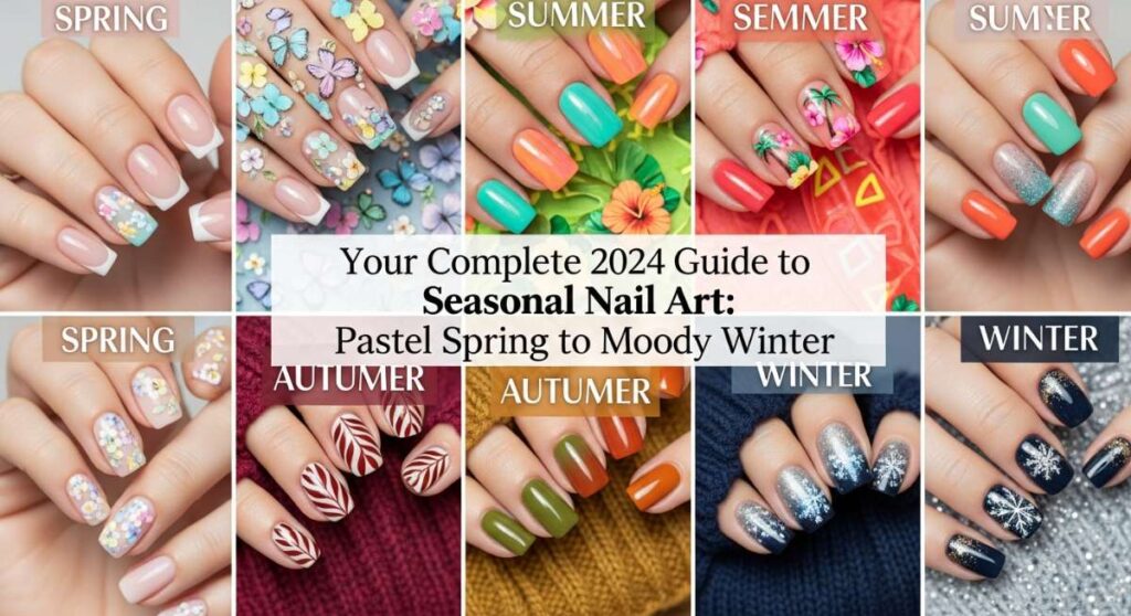featured: your complete 2024 guide to seasonal nail art: from pastel spring to moody winter