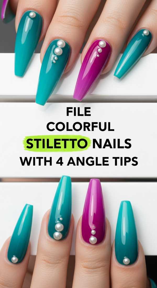 File Colorful Stiletto Nails With 4 Angle Tips 6a0f112835bd9