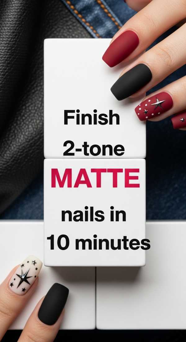 Finish 2 Tone Matte Nails In 10 Minutes 6a058dde4accc