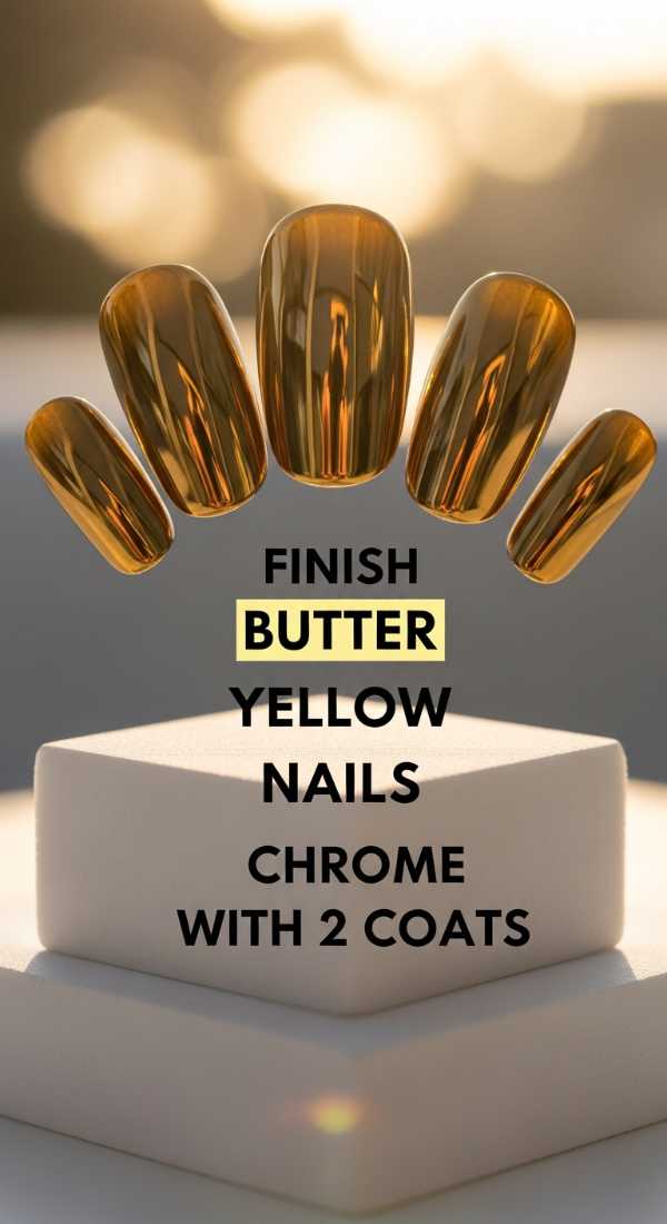 Next-Gen Nails: Everything You Need to Know About 2026 Nail Art Trends Finish Butter Yellow Nails Chrome With 2 Coats 6a03312da3146