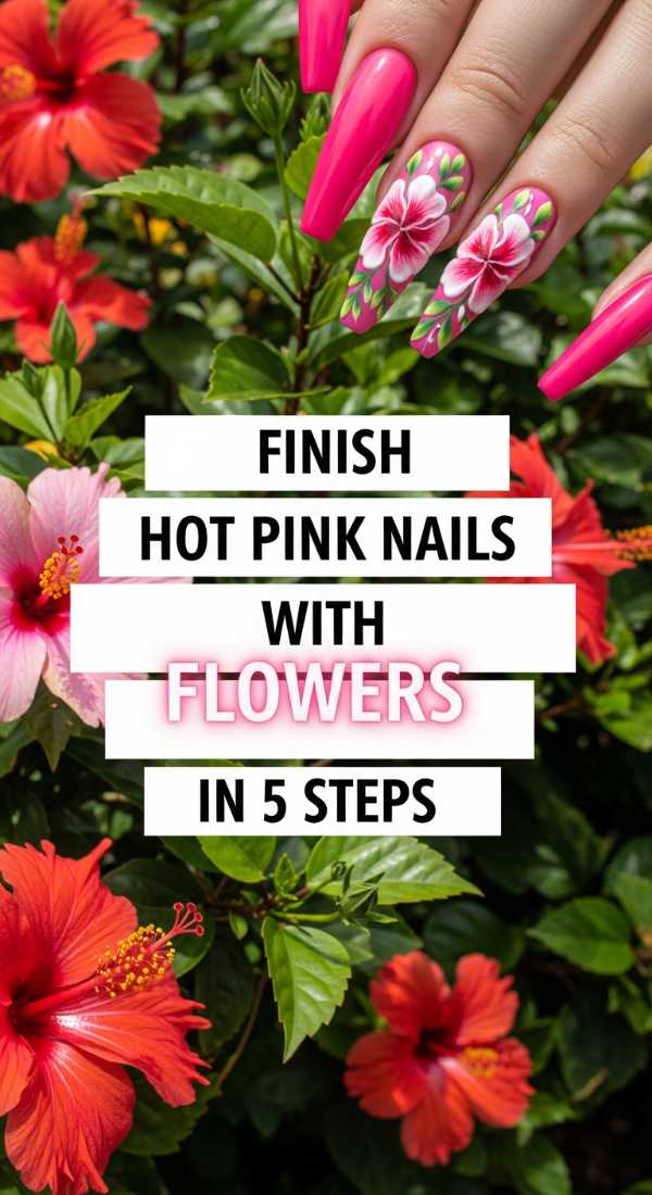 Finish Hot Pink Nails With Flowers In 5 Steps 6a059c9c6788e