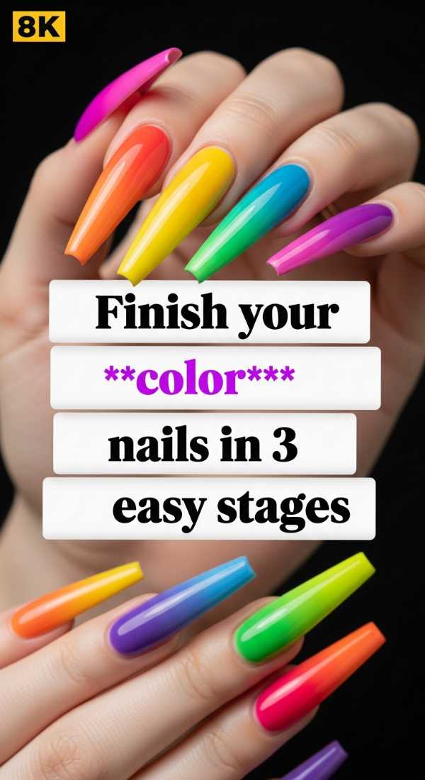 Bursting with Color: How to Create Professional 3D Junk Nails Finish Your Color Nails In 3 Easy Stages 6a0f0b7f5e423