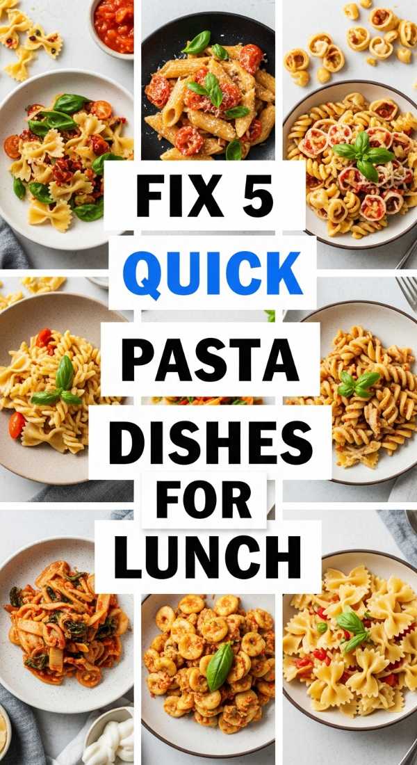 Fix 5 Quick Pasta Dishes For Lunch 6a10a0d8d8f77