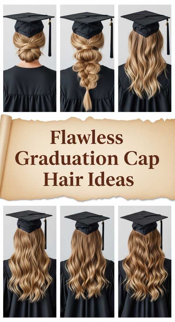 From Graduation Stage to Golden Hour: The Season's Hottest Hair Trends Flawless Graduation Cap Hair Ideas 6a08d45885389