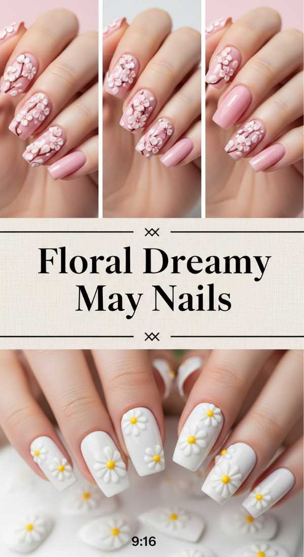 Floral Dreamy May Nails 6a134e5a5138c