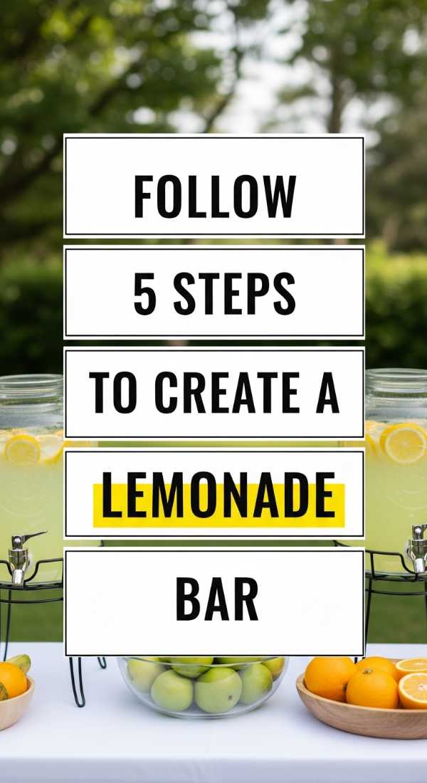 Follow 5 Steps To Create A Lemonade Bar 6a070cebf0811