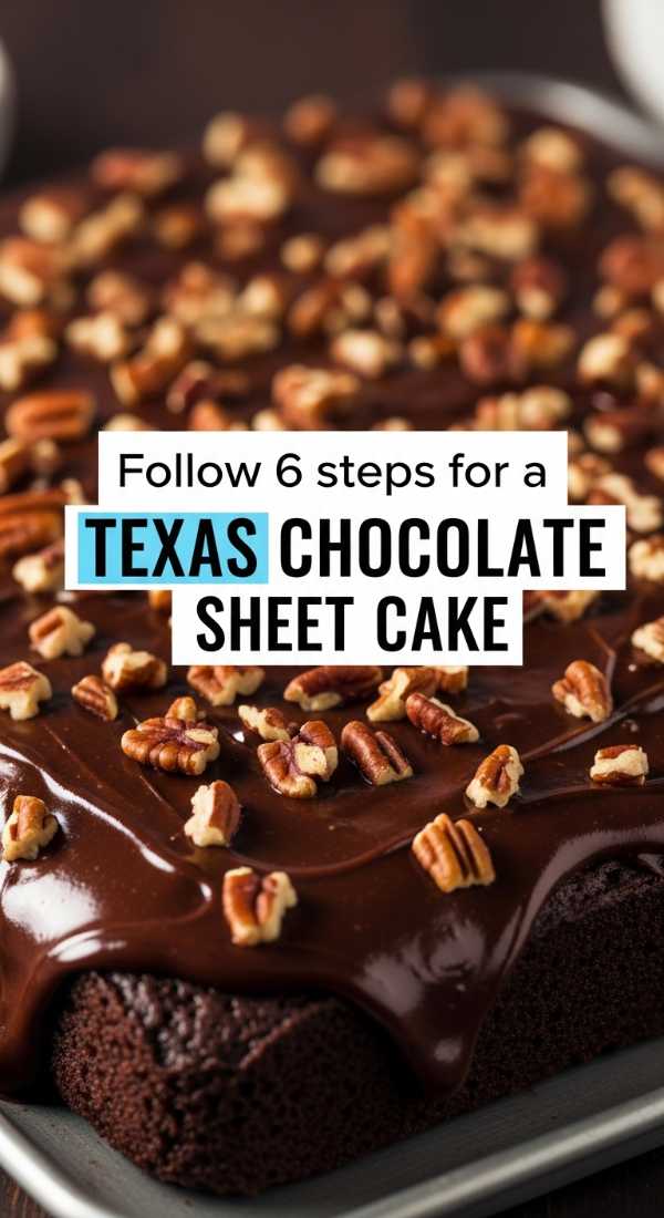 Follow 6 Steps For A Texas Chocolate Sheet Cake 6a06cdc79c5d4