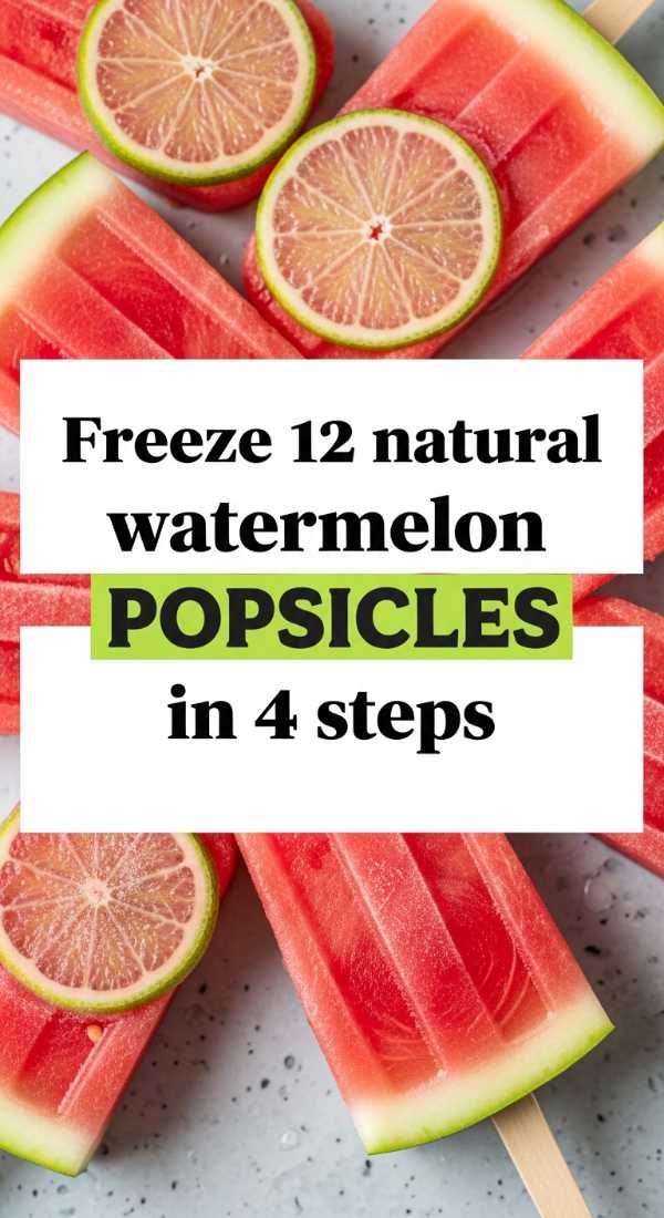 Taste the Sunshine: A Curated Collection of Summer’s Best Dishes Freeze 12 Natural Watermelon Popsicles In 4 Steps 6a06e6e1e64bd