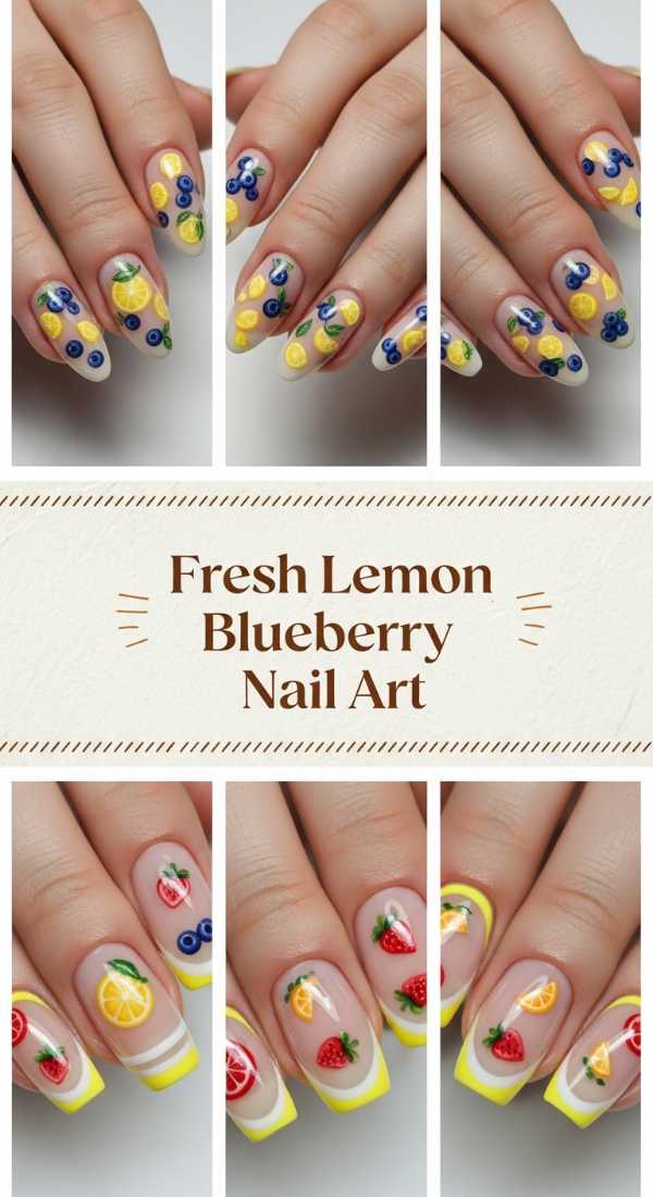 Gold, Glass, and Glamour: The Most Expensive-Looking Nails of 2026 Fresh Lemon Blueberry Nail Art 69ff6c0c0e257