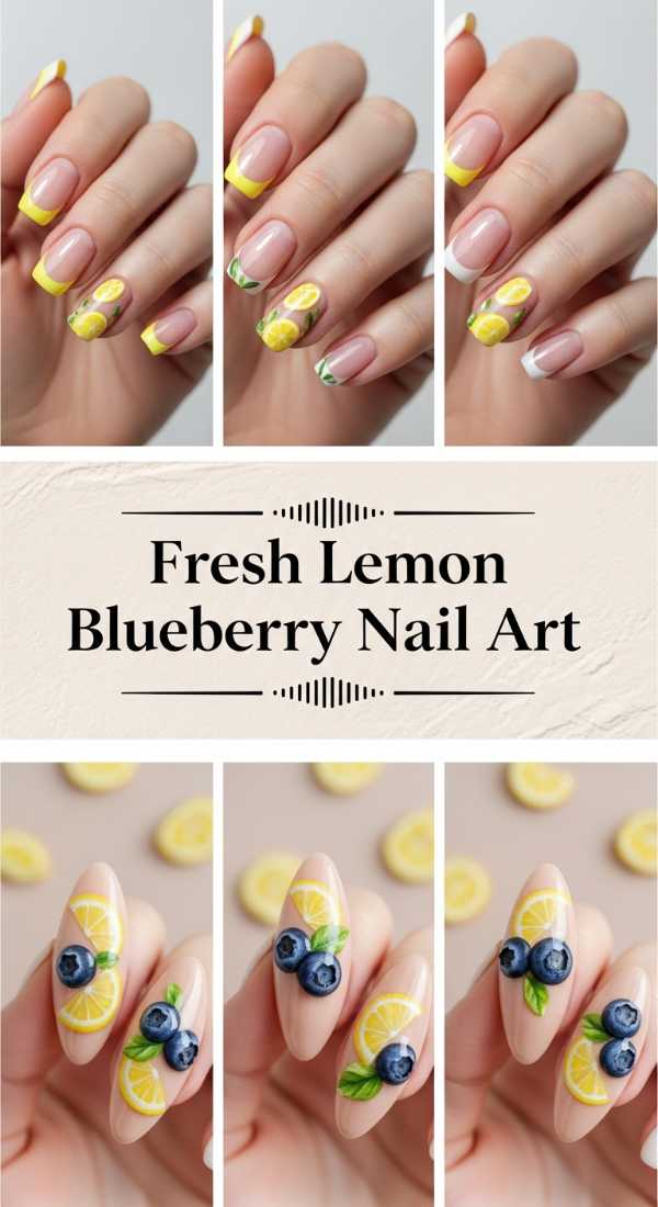 Move Over 2025: Why 2026 Nail Art is Taking Over the Beauty World Fresh Lemon Blueberry Nail Art 69ff6dafd9c19