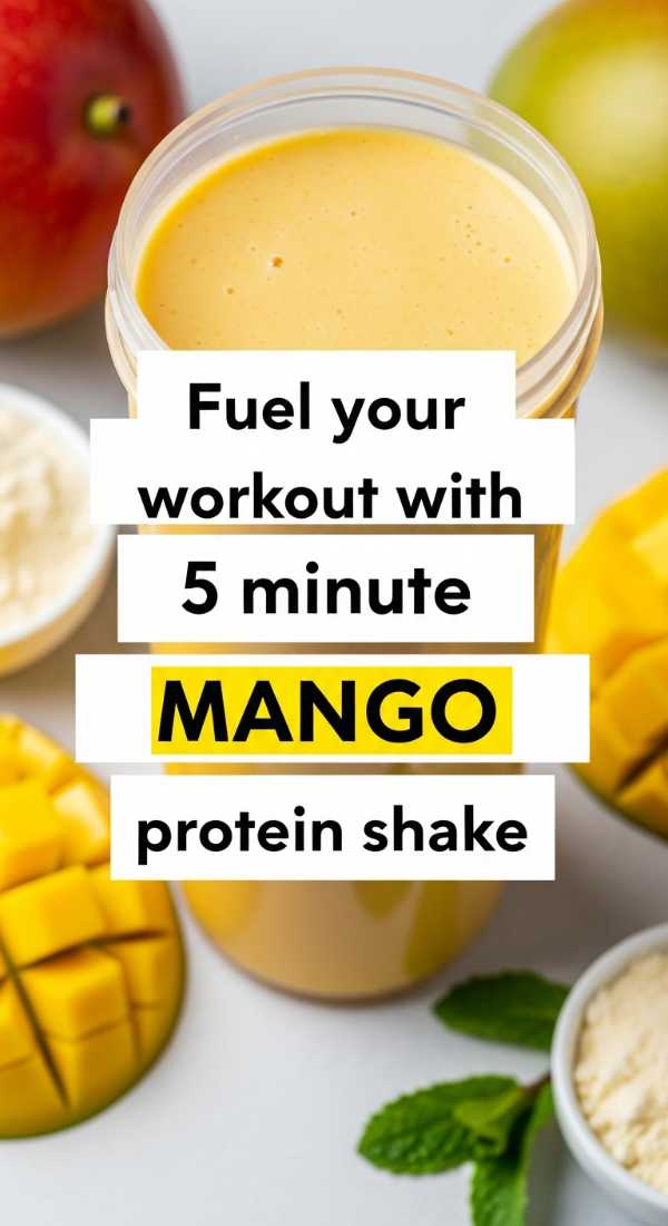 Fuel Your Workout With This 5 Minute Mango Protein Shake 69f47c63db7a3