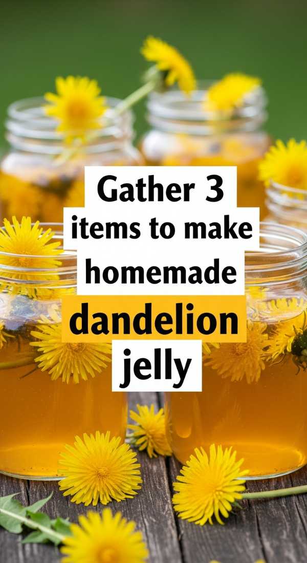Gather 3 Items To Make Homemade Dandelion Jelly 6a00161c56adf